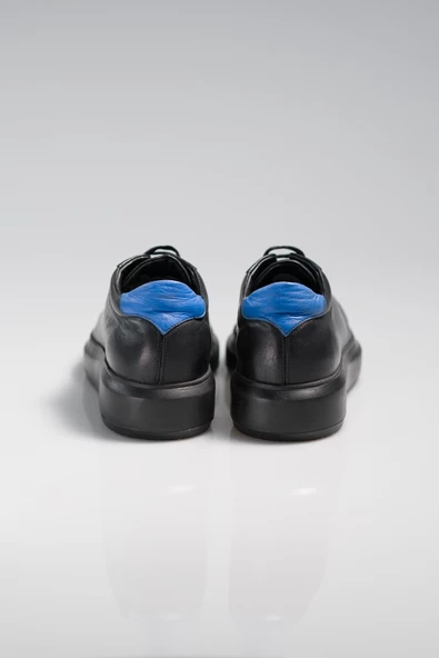 Kalın Kauçuk Taban Deri Erkek Sneakers Ayakkabı - 4