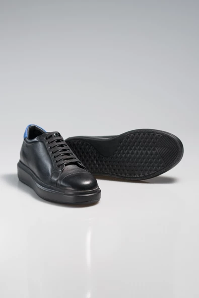 Kalın Kauçuk Taban Deri Erkek Sneakers Ayakkabı - 2