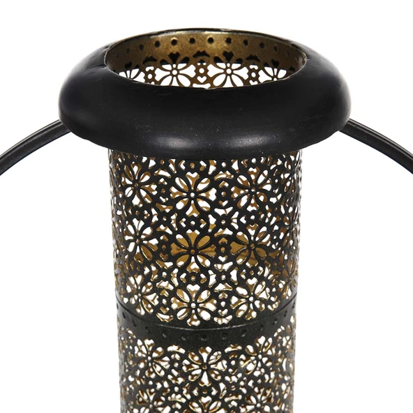 Rumi Kesme Metal Standlı Mumluk 28cm - 3