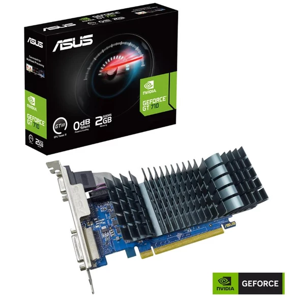 ASUS GEFORCE GT710-SL-2GD5-BRK-EVO 2GB DDR5 64BIT 1XVGA 1XHDMI 1XDVI EKRAN KARTI