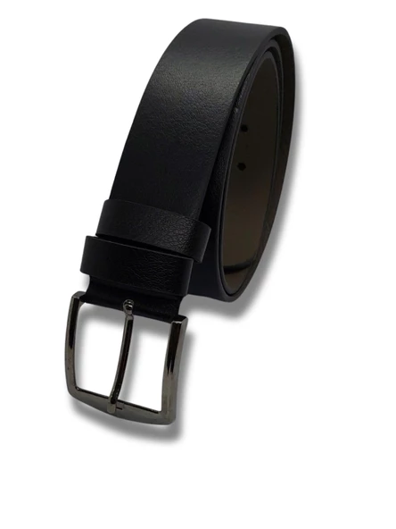 Erkek Kemer Kare Çelik Tokalı Deri Kemer