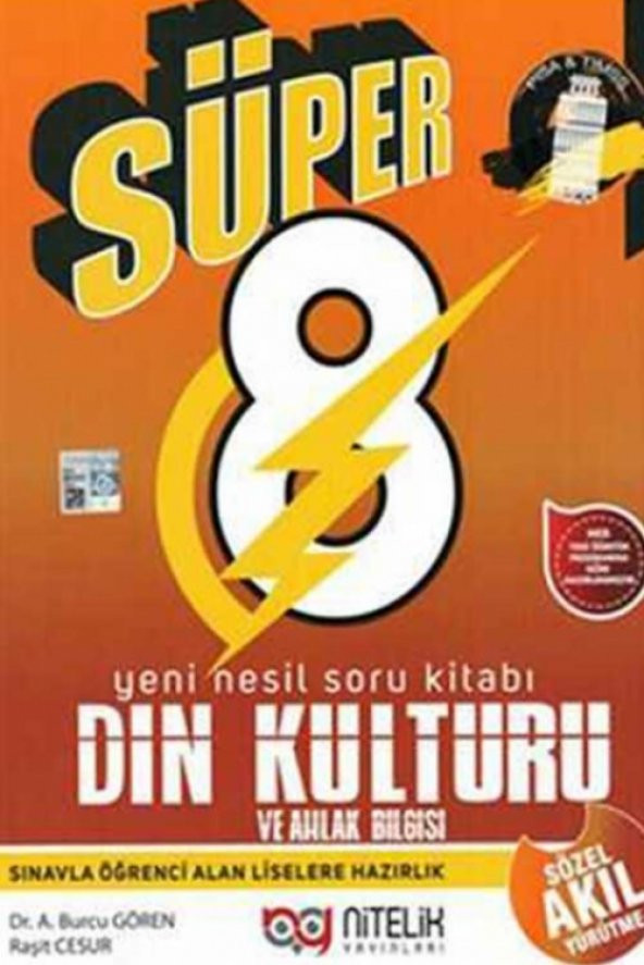 Nitelik Süper 8. Sınıf Din Kültürü Yeni Nesil Soru Kitabı