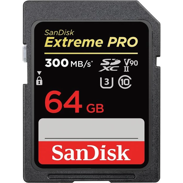 SanDisk Extreme Pro SDSDXDK-064G-GN4IN Class 10 UHS-II U3 V90 64 GB Hafıza Kartı