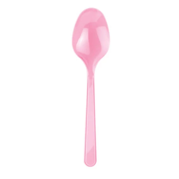 Plastik Şeffaf Mor Sup Kaşık - Tatlı Dondurma Kaşığı - 12.5 Cm. - 50 Adetlik 10 Paket - Resim 2