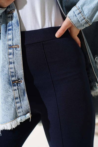 Tek Düğmeli Çımalı Pantolon Parlement - Resim 4