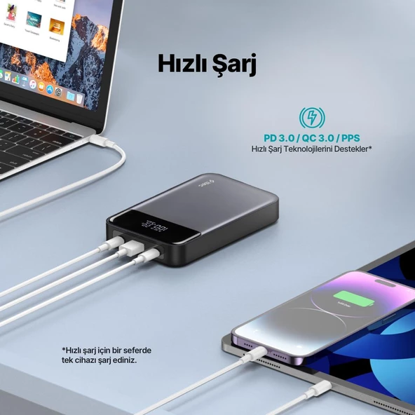 Ttec Mega Hızlı 130W 20.000mAh Yüksek Kapasiteli Powerbank, Dijital Göstergeli Notebook Powerbank - 5