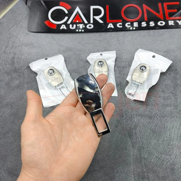 Toyota Amblemli Bej Renk Metal Emniyet Kemer Yükseltici Rahatlatıcı Toka 2 Adet - 2