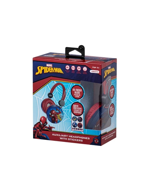 Marvel Spıderman  Kablolu Kulaklık Çocuk Kulaklığı Lisanslı Hediye Stıckerlı MV-10903-SM