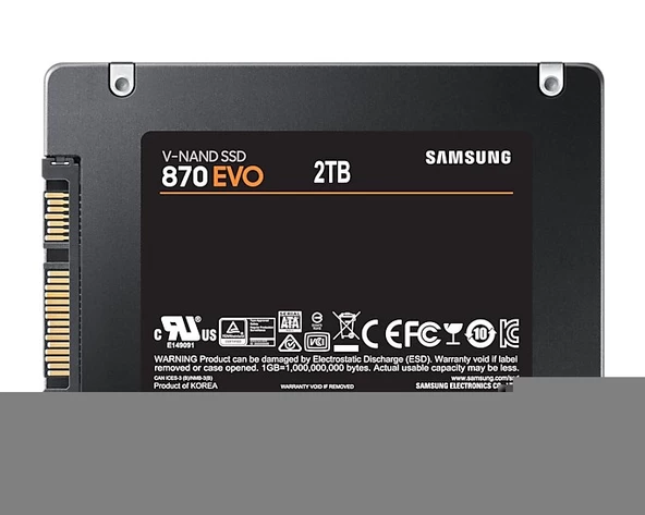 Samsung 870 Evo 2TB 2.5" SATA SSD (560-530MB/s) - Resim 3