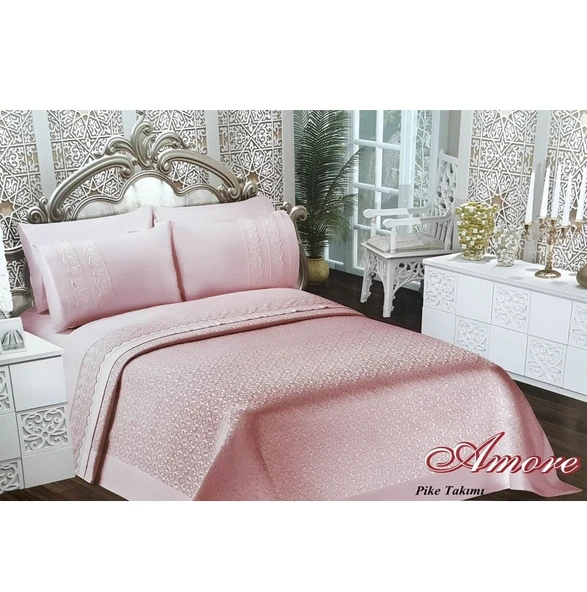 11 Parça Panoroma Çeyiz Seti (Nevresim Takımı+Pike+Yatak Örtüsü+Sandık) - 4