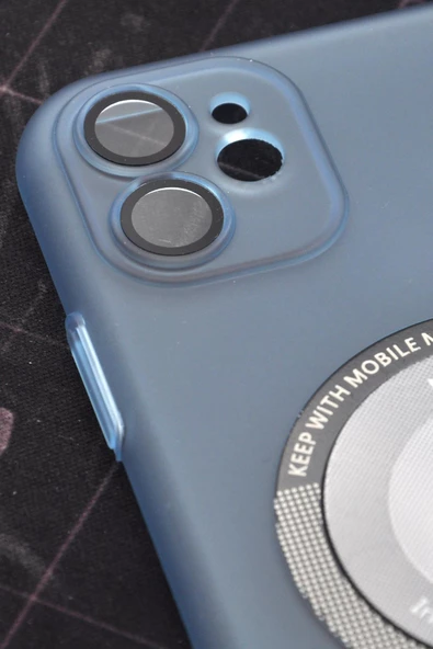 iPhone 11 Uyumlu Mint Yeşil Renkli Yarı Şeffaf İnce Sert Kapak Kılıf Kamera Lens Korumalı - Resim 2