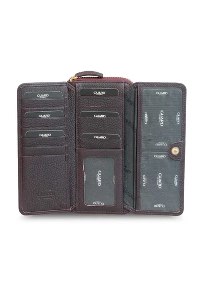 Guard Mat Bordo Deri Bayan Cüzdanı - GRD2408WT1096 - Resim 3