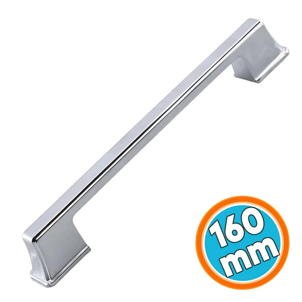 Metal Krom Mobilya Çekmece Mutfak Dolabı Dolap Kapak Kulpları Kulbu Kulpu Kulp 160 mm ürün görseli