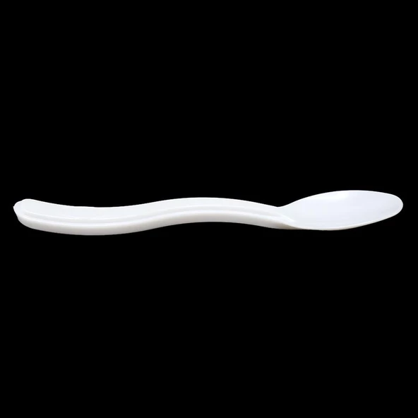 Plastik Şeffaf Beyaz Sup Kaşık - Tatlı Dondurma Kaşığı - 12.5 Cm. - 50 Adetlik 3 Paket - 4