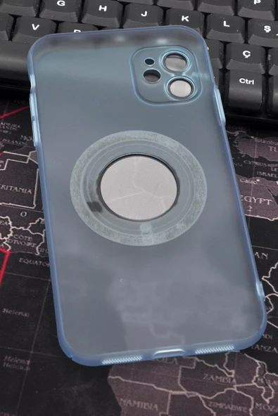 iPhone 11 Uyumlu Mint Yeşil Renkli Yarı Şeffaf İnce Sert Kapak Kılıf Kamera Lens Korumalı - Resim 5