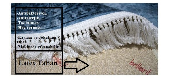 Brillant İpek Latex Kaymaz Taban Halı-HONEY HJ11766.804-(160x230) - 2