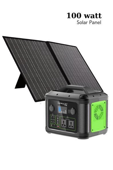 Taşınabilir Güneş Paneli 100 Watt 18 Volt 5.5 Amper Solar Monokristal PV Modüllü Katlanabilir Çanta