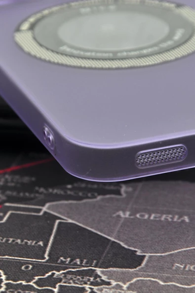 iPhone 14 Pro Uyumlu Mor Renkli Yarı Şeffaf İnce Sert Kapak Kılıf Kamera Lens Korumalı - Resim 4