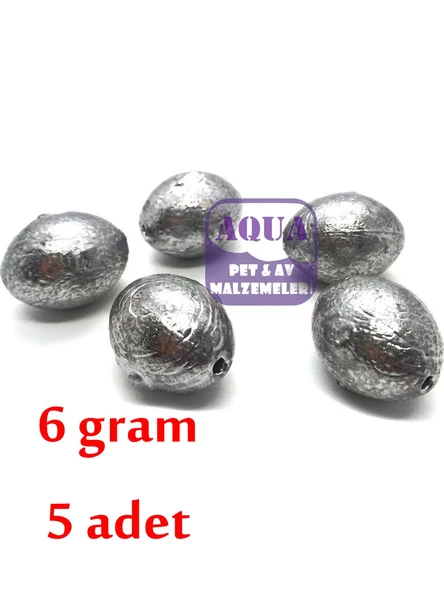 6 Gram Zeytin Gezer Kurşun 5'li Paket - Şamandıra Hazır Takım Gezer Olta Kurşunu