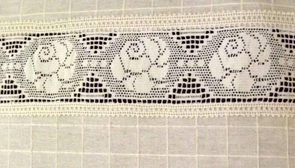 El İşi Dantelli Naturel Buldan Perdesi (140*150) - Resim 3