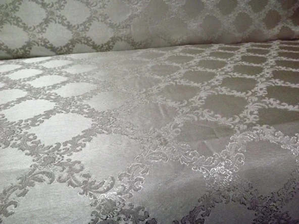 Milenyum Saraylı Lüx Maxi Çekyat Örtüsü (280x170)-Gümüş - 2