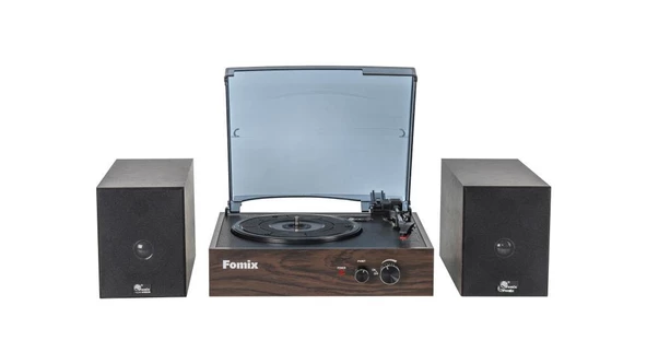 Fomix Fm200 Turntable Bluetooth Hoparlörlü Ahşap Pikap Çalar