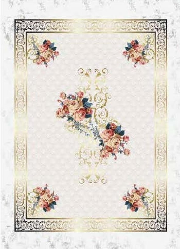 Brillant Latex Kaymaz Taban Halı-İNCİ HL11194.102-(80x300)