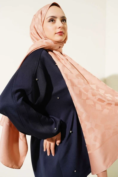 Asimetrik Desen Jakar Şal Taba - 18 - Resim 2