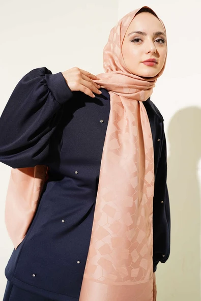 Asimetrik Desen Jakar Şal Taba - 18 ürün görseli 1