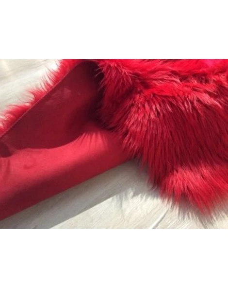 Giz Home Uzun Tüylü Post Halı (150x200)-Kırmızı - 2