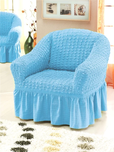 Altın Kelebek Bürümcük Koltuk Örtüsü Std Tk (3+2+1+1)-Mavi - 2