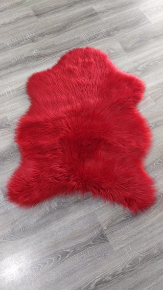 Giz Home Uzun Tüylü Post Halı (150x200)-Kırmızı