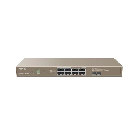 Tenda TEG1118P-16-250W 16Port 10/100/1000 Gigabit PoE +2 Gigabit/SFP Switch