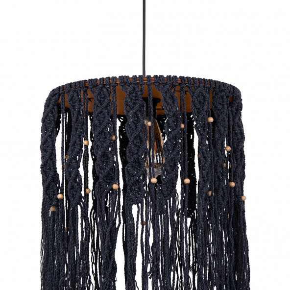 LİLATOLYE Atolye Zed Makrome Voluted Gri Avize ZED84 - 2