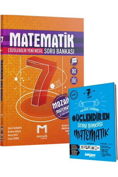 2024 Mozaik 7. Sınıf Matematik Soru Bankası (Matematik Tekrar Testleri Hediye)