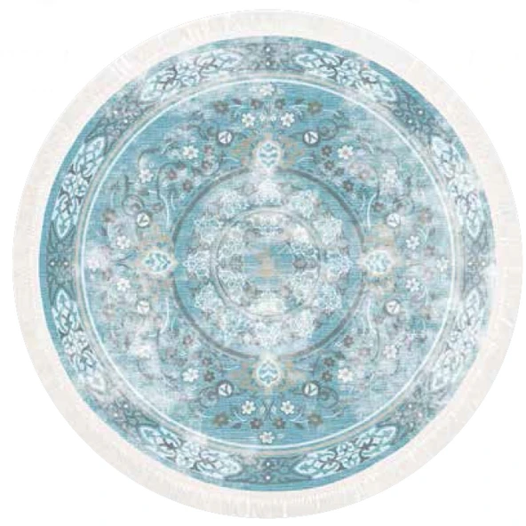 Brillant Latex Yuvarlak Kaymaz Taban Halı-BEST HLD11307.801-(150Q) - 2