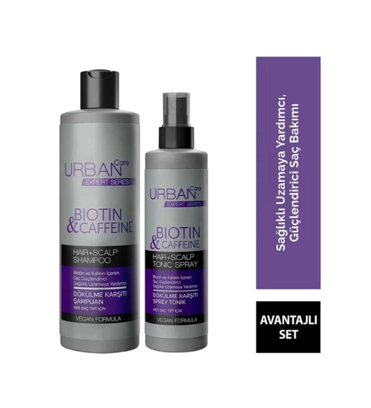Urban Care Biotin&Caffeine Saç Dökülme Karşıtı Şampuan 350 ml + Tonik 200 ml