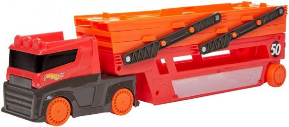 Hot Wheels Mega Tır Turuncu 50 Araç Kapasiteli Rampalı GHR48