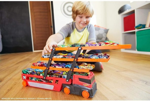 Hot Wheels Mega Tır Turuncu 50 Araç Kapasiteli Rampalı GHR48 - 8