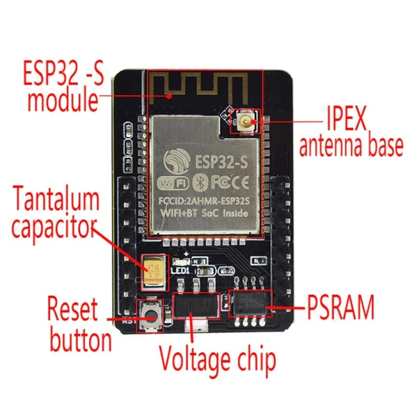 ESP32-CAM +  ESP32 seri WiFi ESP32 + OV2640 Kamera ESP32 CAM - 6