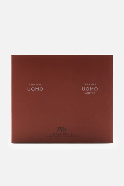 ZARA MAN UOMO EDT + ZARA MAN UOMO WINTER EDP 2 X 90ML - Resim 2