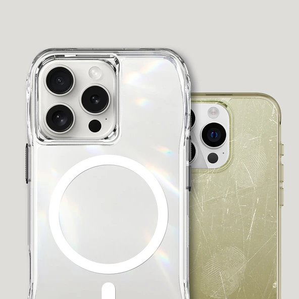 iPhone 16 Pro Max Kılıf Magsafe Şarj Özellikli Airbagli Şeffaf İncek Kılıf - Resim 11