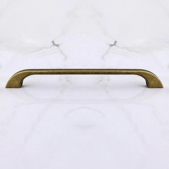 Metal Mobilya Mutfak Dolabı Dolap Kulpu Kulbu Kulpları 192 mm - 19.2 cm Eskitme Antik Sarı - Resim 3