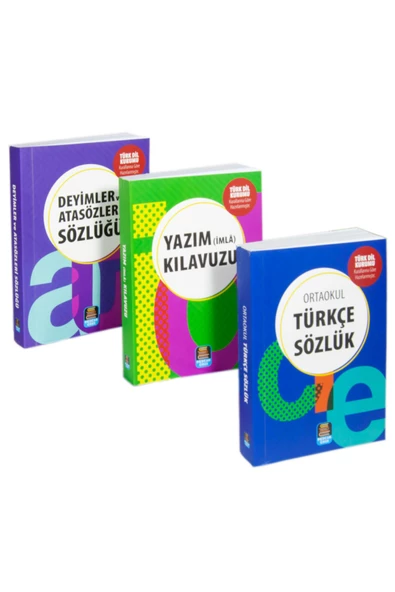 Ortaokul Türkçe Sözlük Atasözleri ve Deyimler Sözlüğü Yazım (İmla) Kılavuzu 3'Lü Set TDK Onaylı