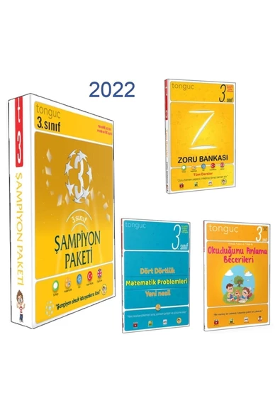 3. Sınıf Şampiyon Paketi 2022 / Toplam 3 Kitap