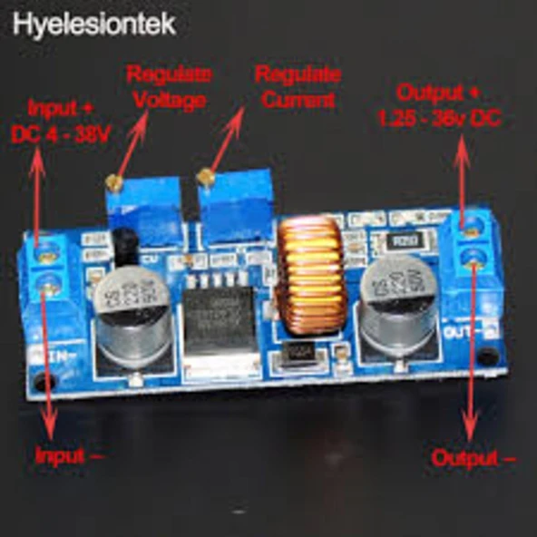 Çift Trimportlu XL4015 5A DC-DC Gerilim Azaltıcı Voltaj Düşürücü - 3