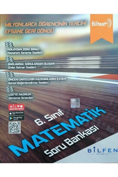 Bilfen Biltest 6.sınıf Matematik Soru Bankası