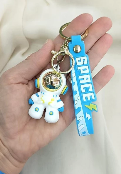 Anahtarlık Astronot Space Araba Çanta Cüzdan Süsü - Resim 2