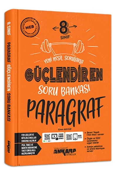 Ankara Yayıncılık 8. Sınıf Paragraf Güçlendiren Soru Bankası