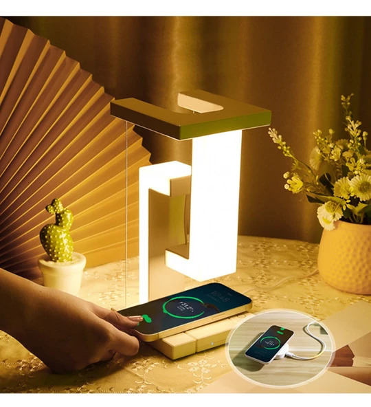 QASUL Çalışma Masası Aydınlatma Göz Korumalı Okuma Işığı Gece Lambası Şarj Standı - 5